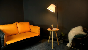 Floor Lamp with Table End Table Lamp with Shelves & Warm light LED Bulb Lamp Table for Living Room