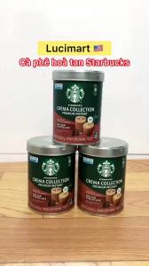 Cà phê Starbucks hòa tan 100% cà phê Arabica Crema Collection Premium Instant hộp 202 gram [Hàng Mỹ]