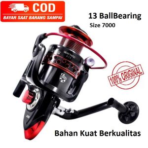 GOLD SHARKING LK7000 LK5000 LK2000 Series Reel Pancing Spinning Fishing 5.2:1 / 4.7:1 Ball Bearing 13 - Rell Rel Ril Riil Rill Gulungan Penggulung Kerek Kerekan Katrol Senar Pancing Pancingan Ikan Casting Tegek Tegeg Power Handle Metal LK 7000/5000/2000