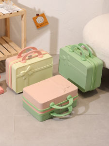 Mini Fashionable Handheld Luggage Box 14 Inch Password Lock Makeup Storage Travel Bag for Women Portable Compact Suitcase