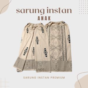 READY STOK SARUNG INSTAN ANAK LAKI LAKI SARUNG PRAKTIS MOTIF SARWON UNTUK USIA 1 SAMPAI 12 TAHUN.