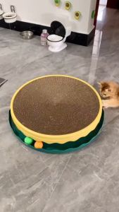 CHONG CHONG Cat Scratch Board Bed with Balls Replaceable Scratch Resistant Claw Scratching Play Fun Supplies Kitten
