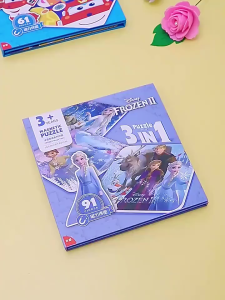 Frozen จิ๊กซอว์แม่เหล็ก ปริศนาแม่เหล็ก 3-in-1 ที่สร้างความสนุกสนานให้กับผู้เรียน เจ้าหญิงเอลซ่าจากดิสนีย์ สำหรับเด็กอายุ 3 ถึง 6 ปี ปริศนาแม่เหล็ก