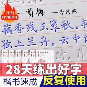 字帖成年人正楷书速成大人凹槽练字帖初中高中小学生男女生练字本new10