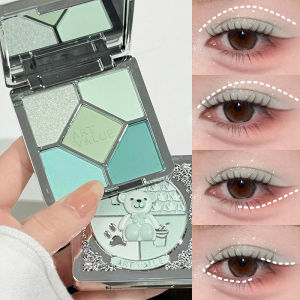 พาเลทท์อายแชโดว์ 5 สี สีม่วง กลิตเตอร์ มุกประกาย เนื้อแมทท์ ชิมเมอร์ แต่งตา ติดทนนาน เครื่องสำอางสำหรับผู้หญิง