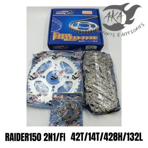 Chain Set for Raider150 2N1 / FI  42T-14T- 428H-132L SIZE