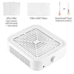 foreverlily Nail Dust Collector Vacuum Cleaner 120W 3 Gear Adjustment Nail Art Tool Nail Dust Collector