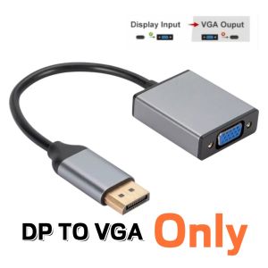 DisplayPort to VGA Adapter Male to Female Adapter Supports 1080P Resolution Suitable for PCs Laptops Monitors and Projector