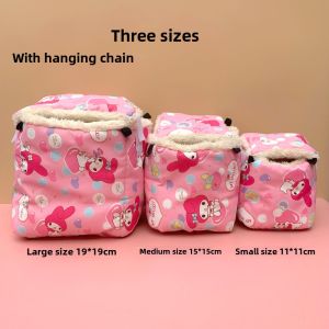 Warm Anti-Bite Hamster Nest Squirrel Cotton Nest Flower Branch Mouse Sleep Bag Squirrel Nest Hanging Bed Small Pet Supplies