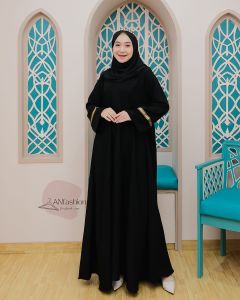 Hafiza abaya jetblack premium/abaya umroh