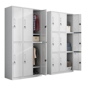 Modern Simple Style Metal Storage Cabinet for Dormitory Gym Lockable Shoe Cabinet Bowl Cabinet Iron Sheet Data Cabinet