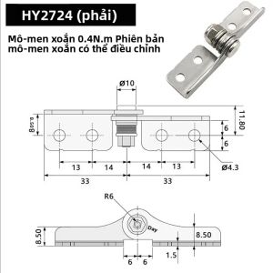 1 Cái Bản Lề Giảm Chấn Bằng Thép Không Gỉ Có Thể Điều Chỉnh Tùy Ý Cho Đồ Nội Thất Khung Gỗ Bản Lề Định Vị Trục Không Khung