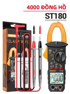 ANENG ST180 Kẹp Kỹ Thuật Số Đồng Hồ Đo 4000 Tính AC Hiện Tại Máy Đo Điện Áp Đồng Hồ Vạn Năng Với NCV Ohmmer Xe Kiểm Tra Điện Dung Dụng Cụ
