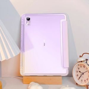 Acrylic Transparent Hard Case for Samsu&ng Galax*y Tab S10 S9 S8 S7 FE A9 Plus A8 S6 Lite Cover with Pencil Holder