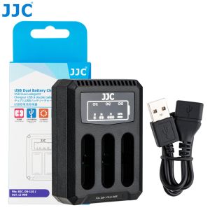 JJC DB-110 LI-90B Triple Slots USB Battery Charger for Ricoh DB-110Olympus LI-90Bfor Ricoh GR3x GR3 G900 WG-6 GR IIIx GR IIIOlympus TG-6 TG-5 TG-4 TG-3 TG-2 TG-1 SH-50 iHS