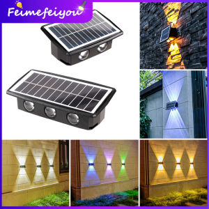 LED Solar wall light outdoor super bright kalis air taman automatik lampu atas dan ke bawah bercahaya automatik Solar LED pagar lampu boleh dicas semula untuk Garden path courtyard walkway Landscape lighting