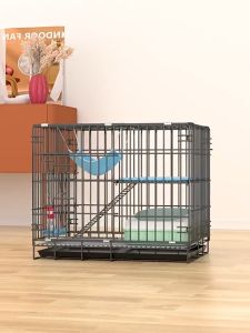 กรงแมว Winky Wink 🌈 2 ชั้น กรงแมวพับได้ กรงสัตว์เลี้ยง พับเก็บได้ คอนโด เคลื่อนย้ายสะดวก ขนาด 60/70/85cm