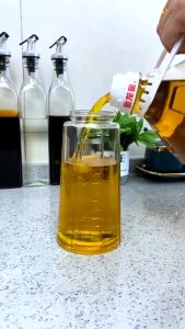 KAIHUA Botol Kaca Minyak Goreng 630ml Wadah Tempat Penyimpanan Bumbu Dapur Cuka Masak Kecap Asin Manis Saus Minyak Wijen Dengan Tutup Otomatis Automatic Multifungsi Anti Tumpah PR186