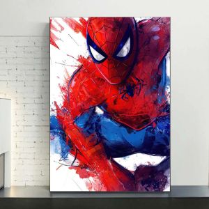 KAYOU | Tranh In Trên Vải Siêu Anh Hùng Màu Nước Marvel SpiderMan Hiện Đại - Nghệ Thuật Treo Tường Tại Nhà Không Khung Trang Trí Phòng Phong Cách Hiện Đại Chủ Đề Hoạt Hình