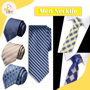 ABS Men Casual Striped Premium Neckties Fashion Smart 7.5CM Solid Colour Patten Polka dot Yarn Tie Formal Business Man Tali Leher Lelaki Bekerjaya