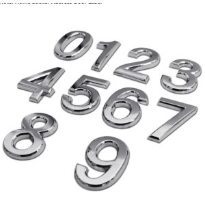 7CM 3D Numeral Door Plaque House Drawer Sign Plating Gate DigitsMailbox Numbers 0-9 Apartment Office Hotel Room