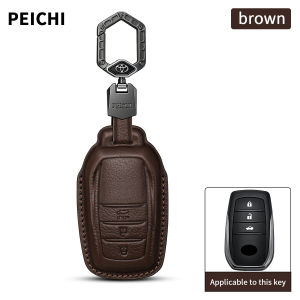 Toyota Corolla Cross Camry Rav4 Hilux Vigo Alphard Fortuner Vios 2021 Cowhide Key Case Cover Accessories