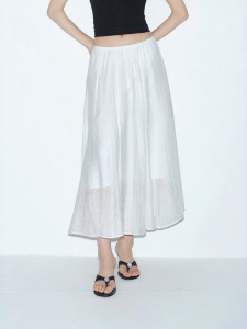 Semir | Summer High Waist A-Line White Skirt