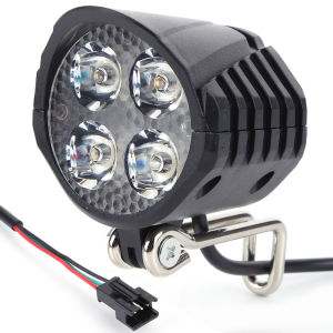 48V E-Bike Horn Light High Power ไฟฟ้าจักรยานสกู๊ตเตอร์ LED ไฟหน้าด้านหน้าโคมไฟกันน้ํากลางแจ้งขี่จักรยานอุปกรณ์เสริม
