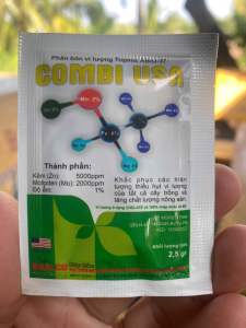 COMBI USA CUNG CẤP VI LƯỢNG HẠN CHẾ TÌNH TRẠNG BẠC LÁ VÀNG LÁ XOĂN LÁ RỤNG HOA VÀ TRÁI NON DO THIẾU VI LƯỢNG GÓI 25GR