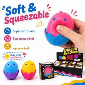 Chick Squishy Squeeze Stress Relief Toy with Detachable Eggshell Stress Vent Toy Mini Gift