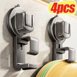 4/1pcs Suction Cup Hook Wall Mounted Washbasin Storage Holder Strong Self Adhesive Clothes Towel Adjustable Racks for Bathroom