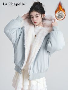 La Chapelle | Reversible Warm Furry Collar Hooded Down Jacket