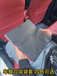 Car Dustbin Trash Can TrashCan Storage Car Seat Back Organizer Car Garbage Can PU Leather Backseat with Garbage Bag