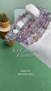 KAKTUS Kristal Asli Icy Unicorn Fluorite Crystal Bracelet
