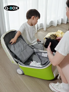 Q-BOX Ready Stock NEW 20inch Travel Bag Kids Luggage Travel Luggage Kid Foldable Trolley Carry on Suitcase Luggage