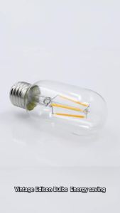 Parkson | Bóng Đèn LED Retro A60 6W 4W 220V Ánh Sáng Trắng Ấm Bằng Kính Trong Suốt Tiết Kiệm Năng Lượng Cho Đèn Trần Bàn Đế E27