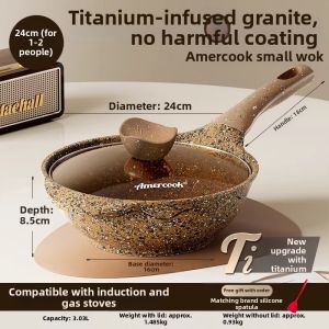 Amercook | Granite Coated Non-Stick Deep Frying Pan