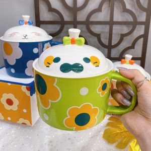 Bát Sứ Ăn Mỳ Cầm Tay Có NắpTô Sứ Ăn Mỳ cao cấp 900ml