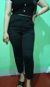 PLUS SIZE JEGGINGS FOR WOMAN W/4POCKET FRONT AND BACK (MAKAPAL TELA) NEOPRENE FABRIC SMALL-3XL - OAN