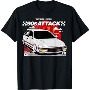Honda | Honda Mens and Womens T-shirt Ef Civic Ef9 Sir Car Tee Summer Riding Off-road Short-sleeved Spring Motorcycle Racing Top