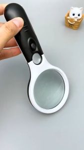 Kính Lúp Cầm Tay Kính Phóng Đại Có Led Magnifier Siêu Sáng Size Lớn Kính Phóng To Zoom Loại Tốt Nhất x10 Lần.