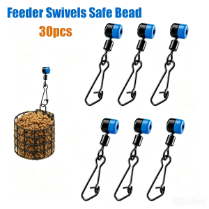 30PCS Feeder Adapter Swivel Method Quick Change Swivel Float Adapter Fishing Swivel