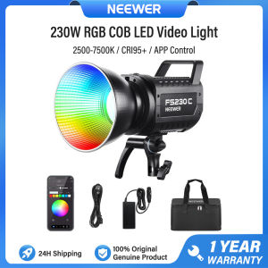 NEEWER 230W High Power COB RGB LED Video Light APP/2.4G Control 2500K-7500K 23000lux/1m CRI95+ FS230C