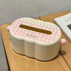 กล่องใส่กระดาษเช็ดหน้าสไตล์สาวน้อยหัวใจ ติดผนังแบบไม่ต้องเจาะ สำหรับห้องน้ำ ห้องนั่งเล่น โต๊ะกาแฟ จัดเก็บกระดาษเช็ดหน้า