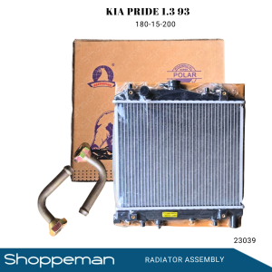 23039 KIA PRIDE 1.3 1993 RADIATOR ASSEMBLY A/T 320x378x26mm PA26 1ROW 180-15-200