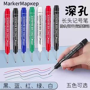 Bút Đánh Dấu Đầu Dài Lỗ Sâu 20mm 1/20 Chiếc Chống Nước Kim Loại Dùng Để Đục Lỗ Trang Trí Đa Năng Cho Phòng Tắm Đồ Gỗ