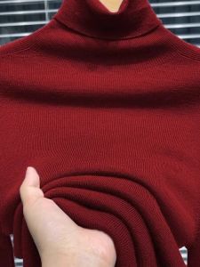 Red Knitted Half High Collar Base Shirt Womens 2025 New Autumn Winter Christmas Inner Wear Sweater Premium Feeling Top