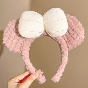 hellocandy | Cute Cartoon Pink Plush Hair Band 2025 New Style Amusement Park Photo Props