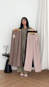 (BAYAR DITEMPAT) CELANA PANJANG WANITA Kulot Highwaist Loose Pants Yora Pants Premium Warna Terbaru Bisa COD