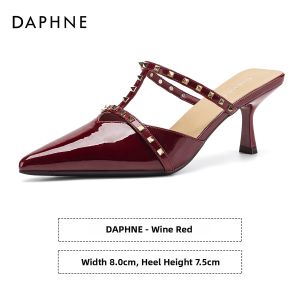 Daphne | Heeled Pointed Toe Studded Summer Sandals